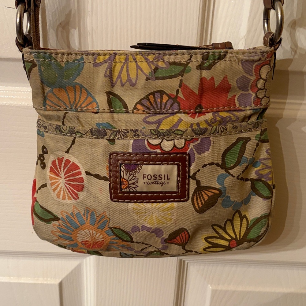 Fossil Floral Crossbody Bag